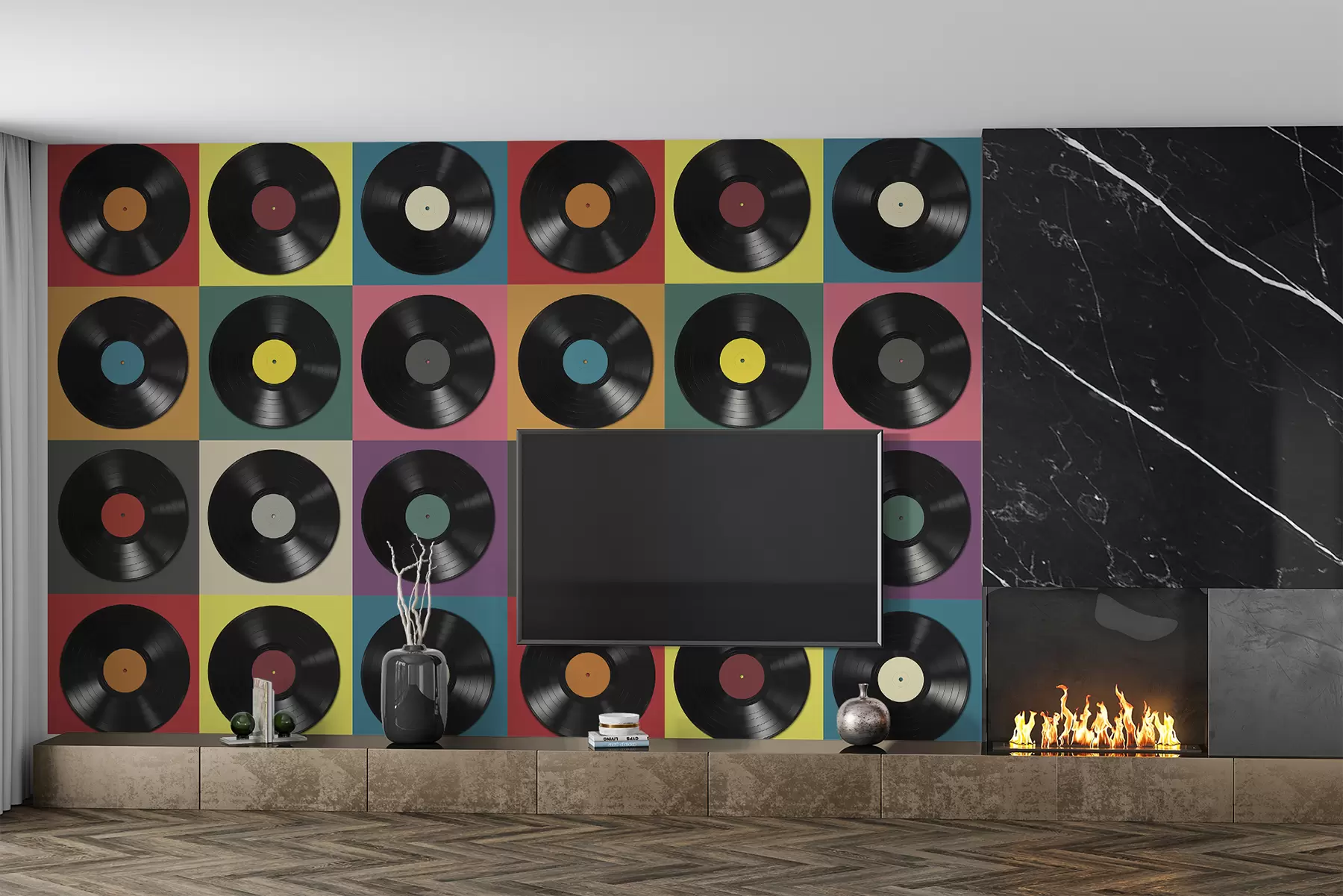 Fototapetai Vinilinės plokštelės, retro stilius u51622
