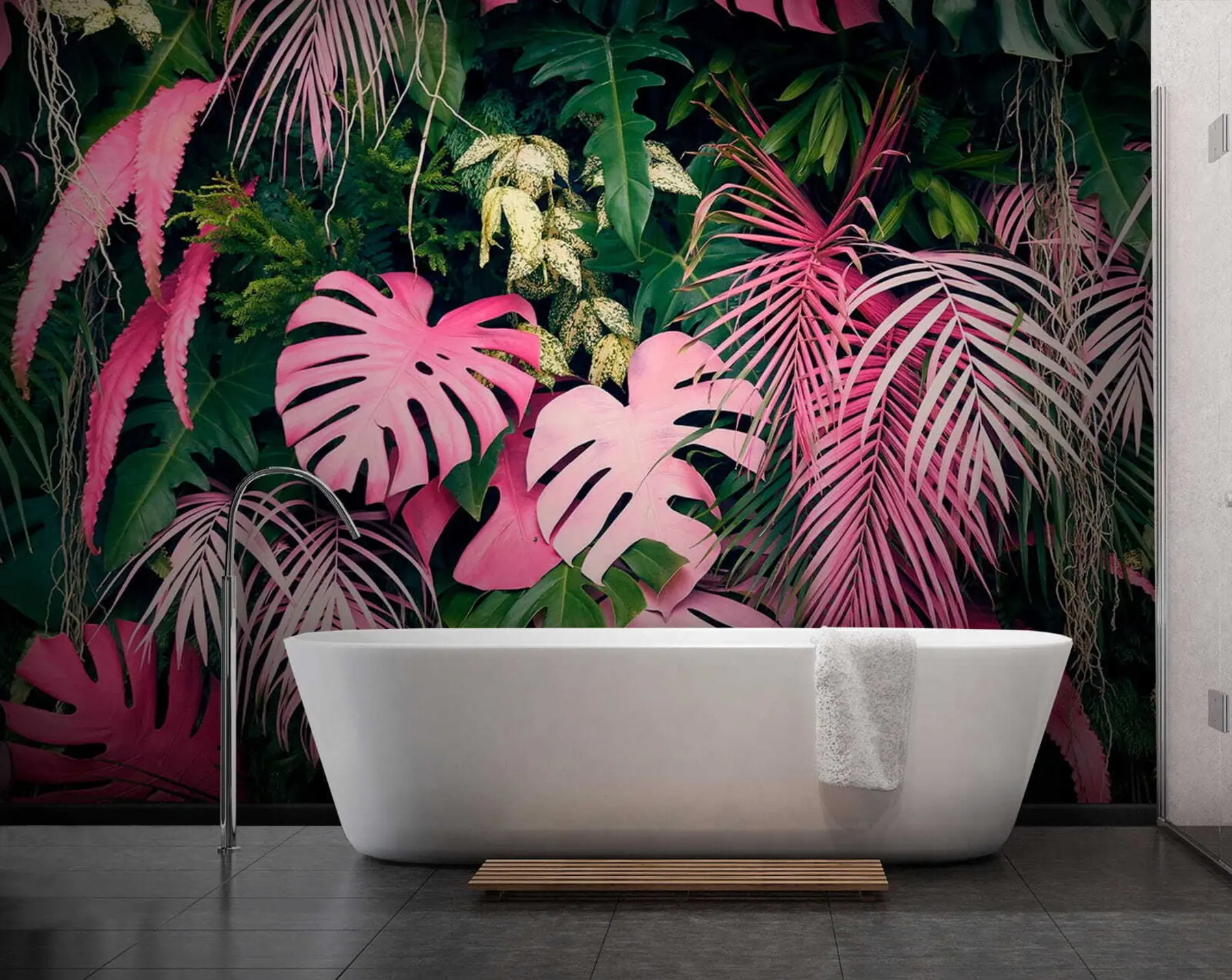 Fototapetai Žalia ir rausva lapija u79682