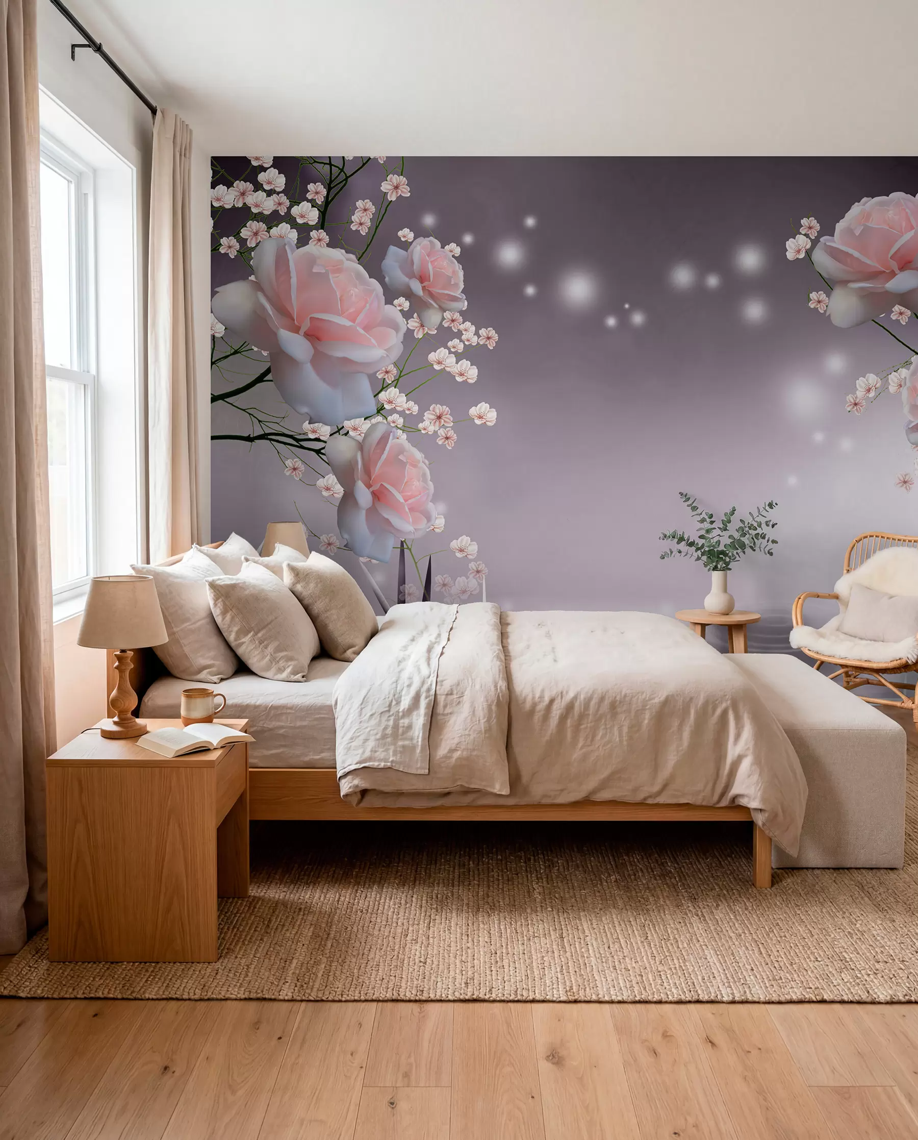 Fototapetai Rožės ir šviesos taškai u01045