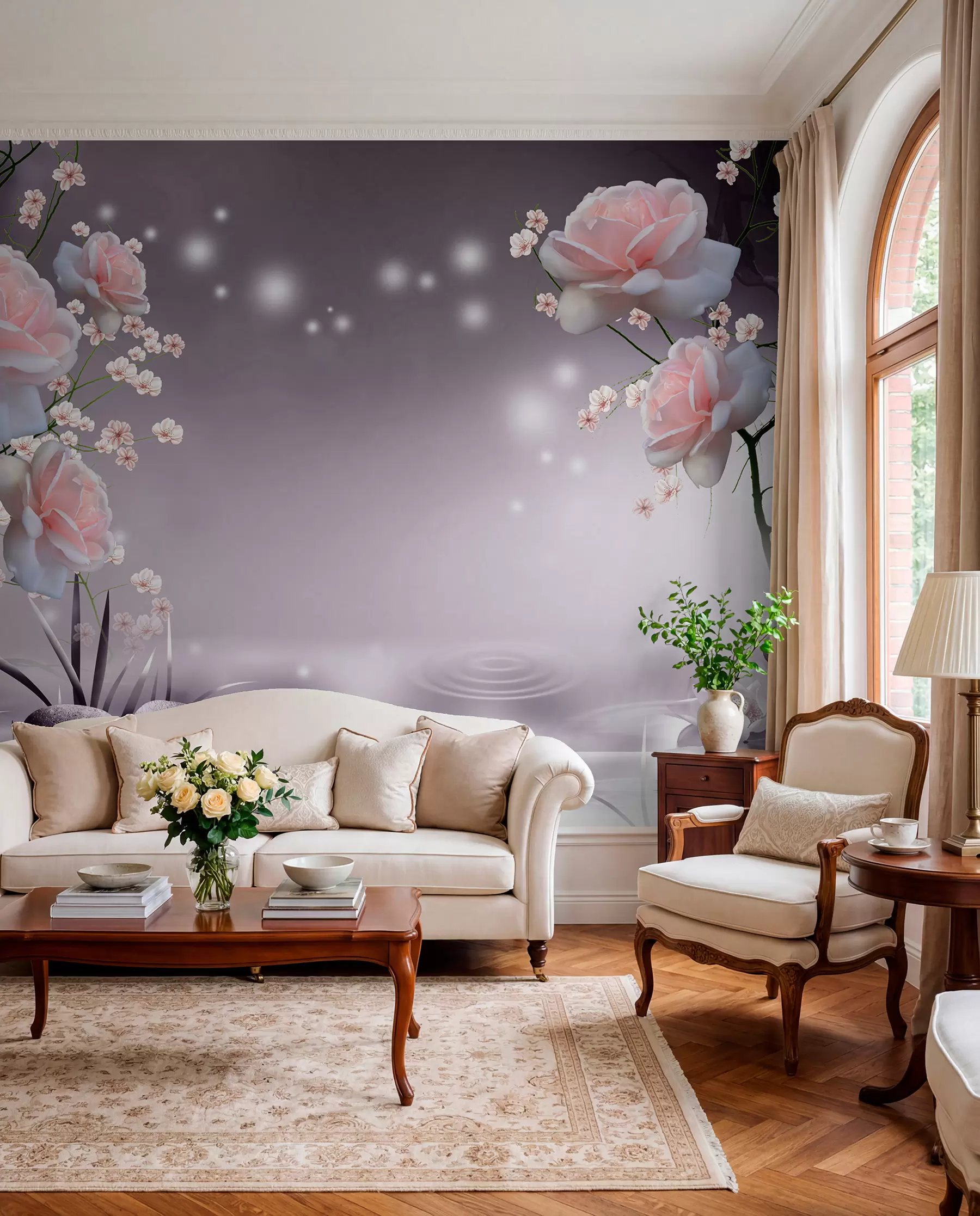 Fototapetai Rožės ir šviesos taškai u01045