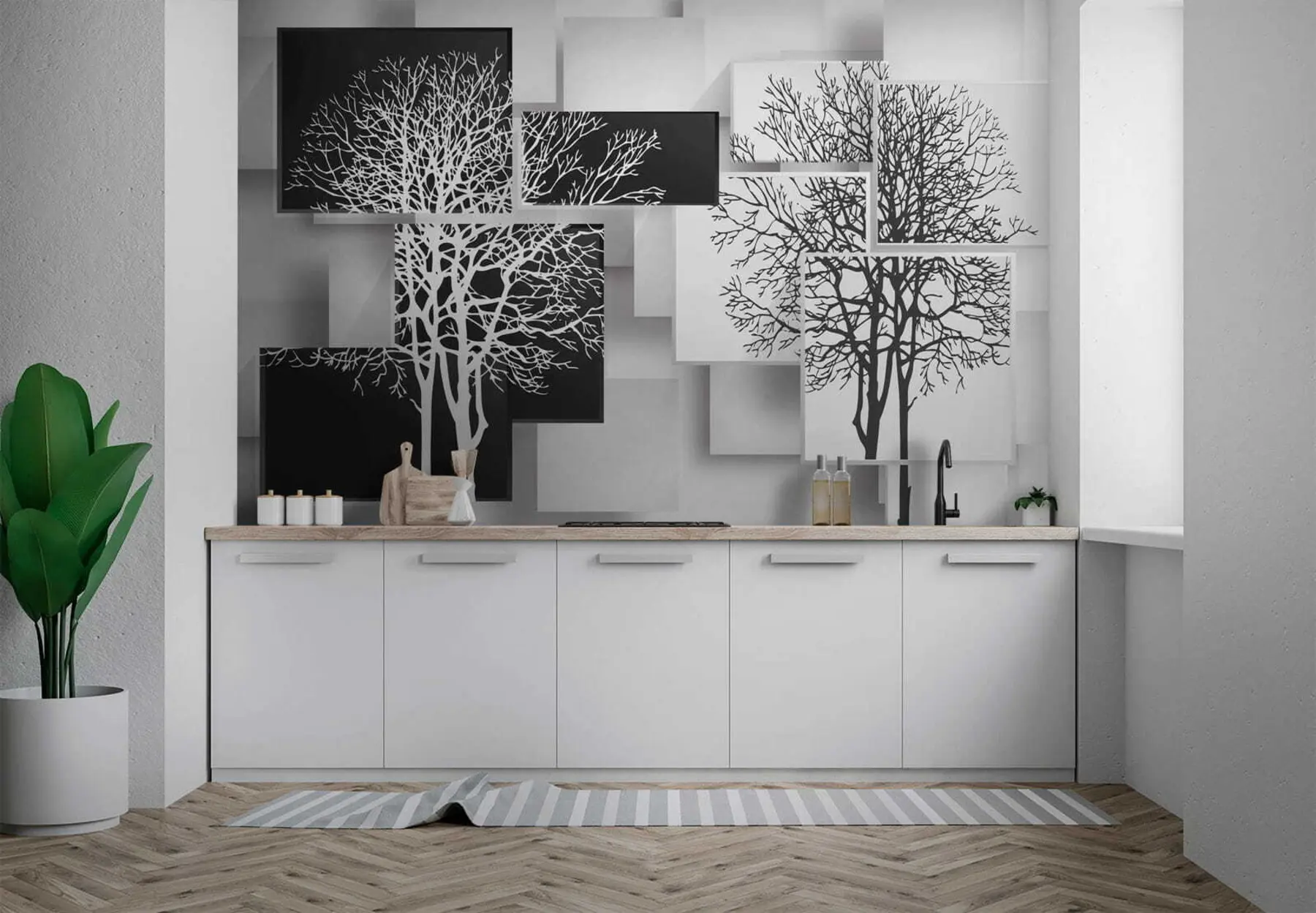 Fototapetai Yin Yan medis u09369