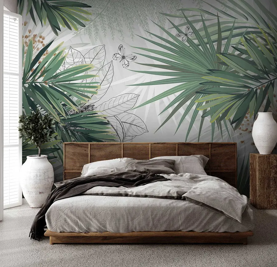 Fototapetai Žalios palmių šakos u12819