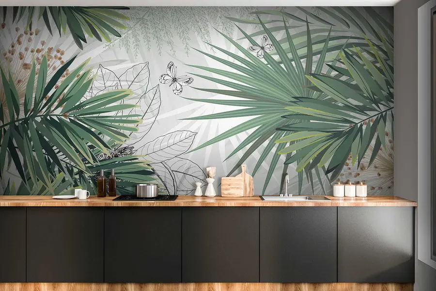 Fototapetai Žalios palmių šakos u12819