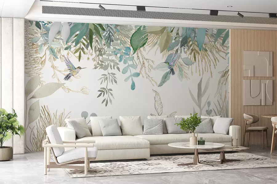 Fototapetai Botanika, lapų ir žalios spalvos u17579