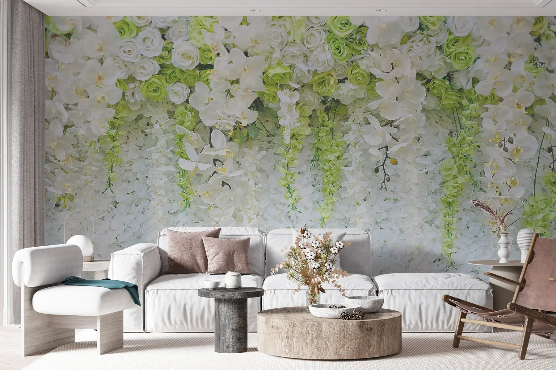 Fototapetai Kabančios rožės ir orchidėjos u17939