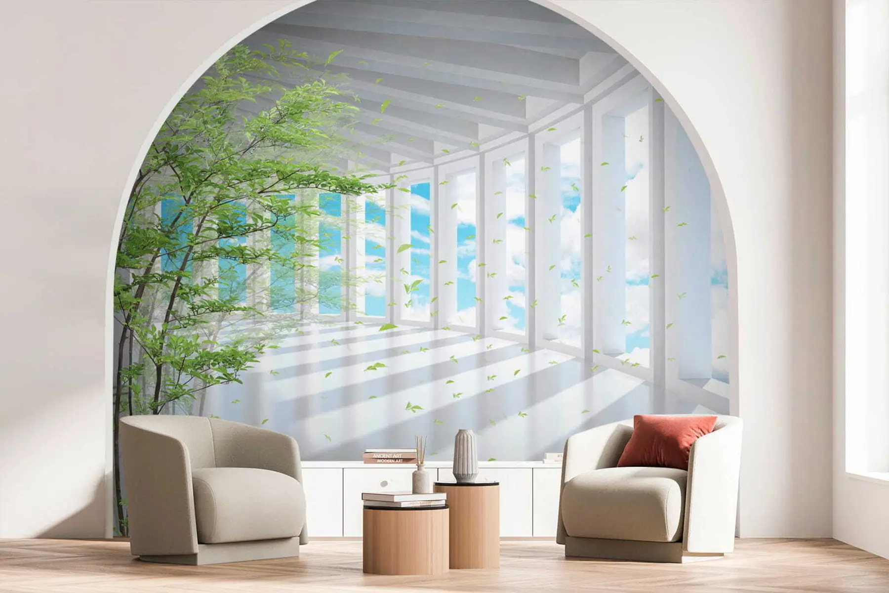 Fototapetai Tunelis su vaizdu į debesis u29922