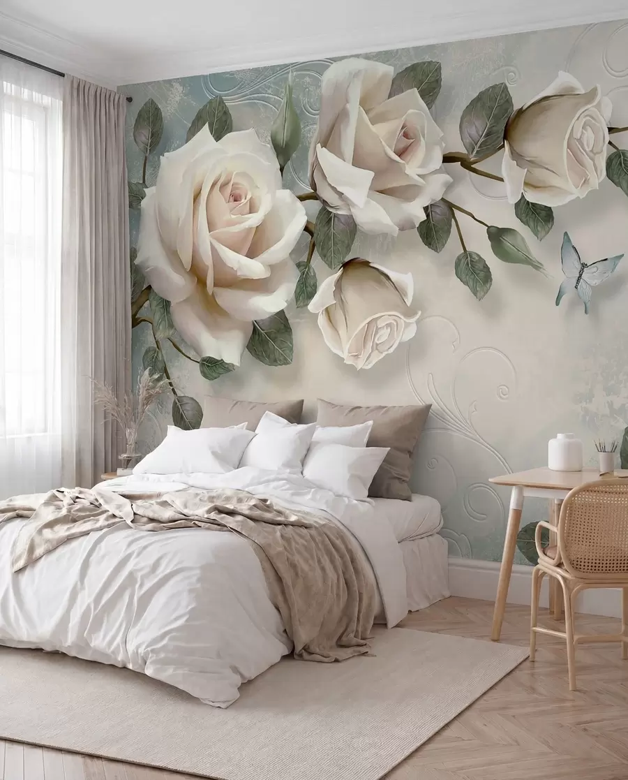 Fototapetai Kreminės rožės u31353