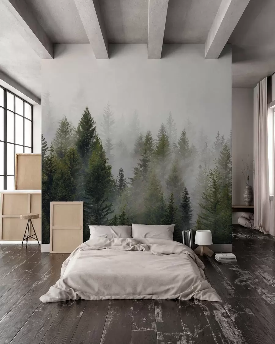 Fototapetai Miškas rūke u37073