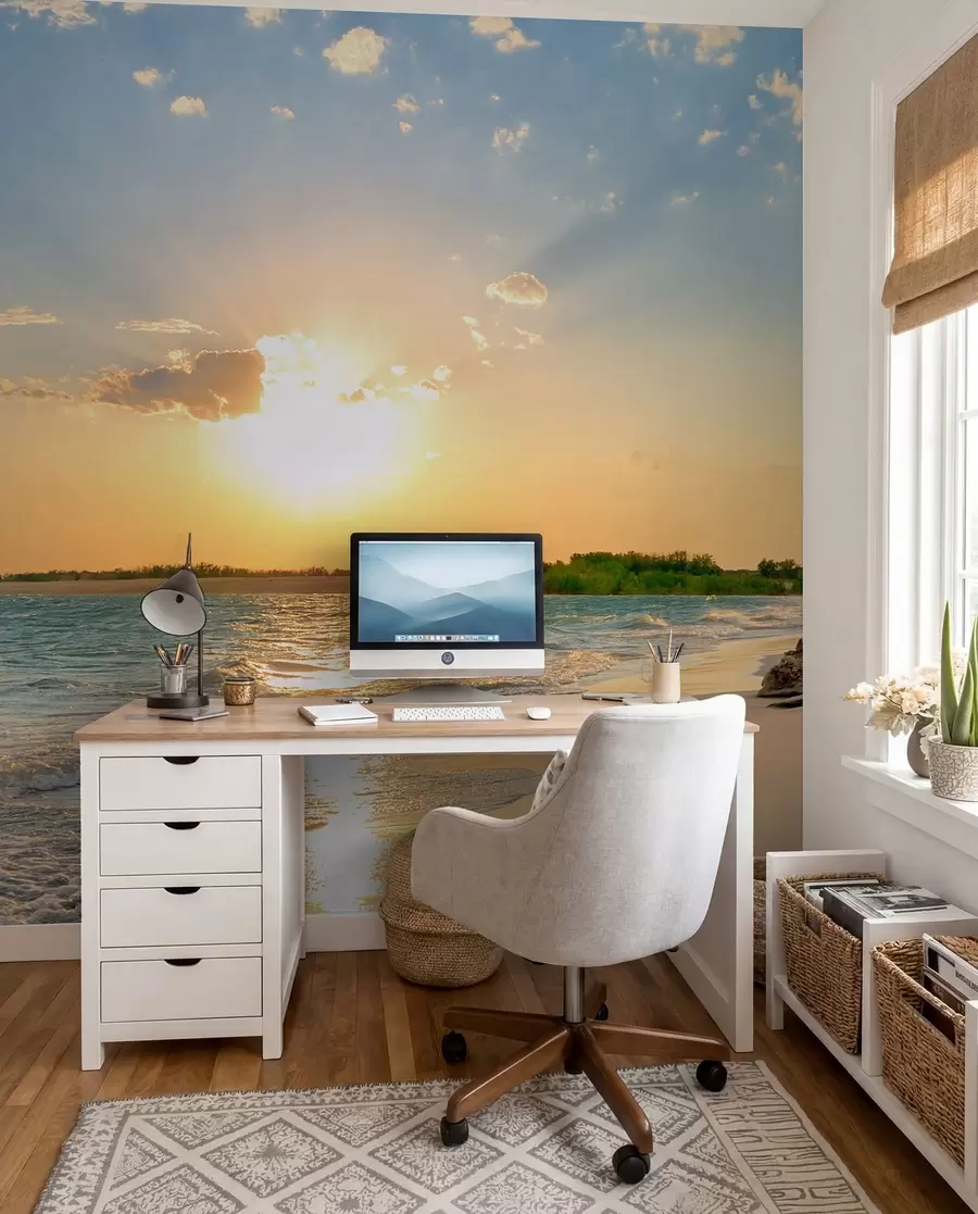 Fototapetai Saulėlydis jūros pakrantėje u53408