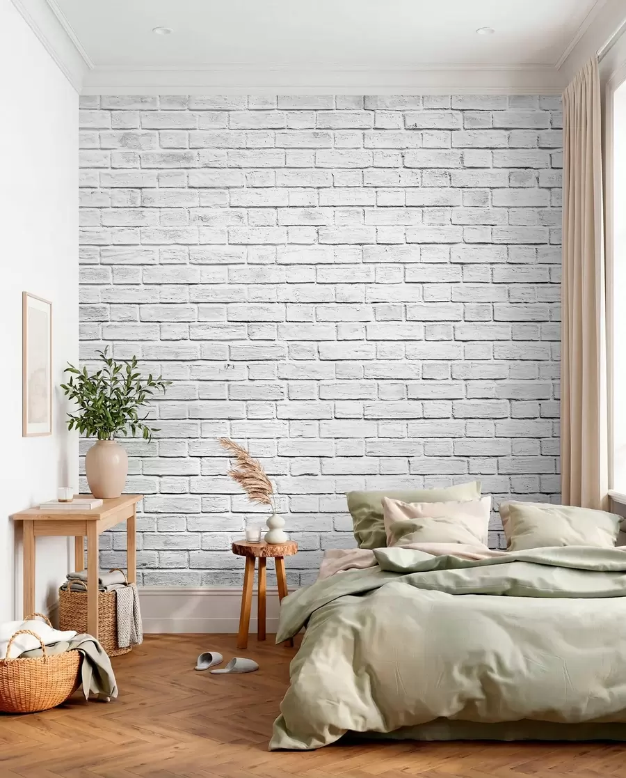 Fototapetai Balta plytų siena u54004