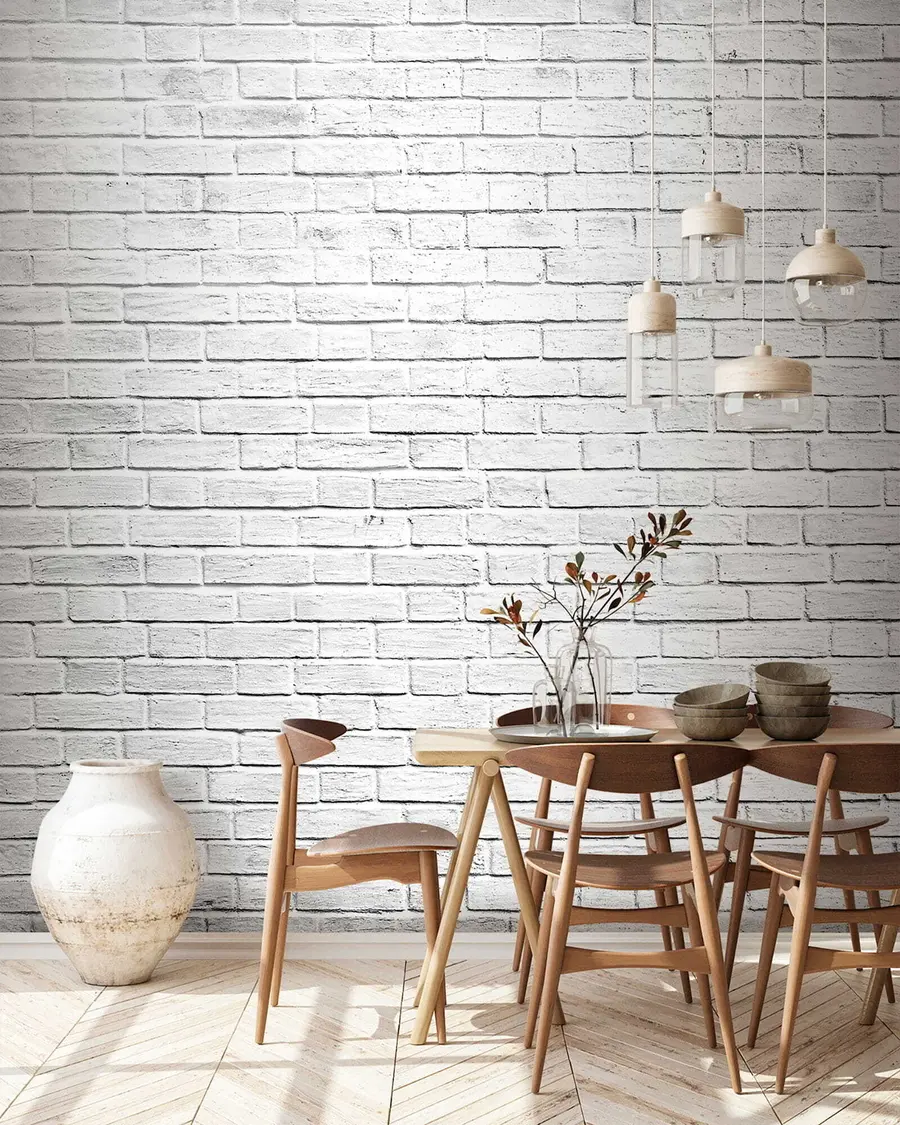 Fototapetai Balta plytų siena u54004
