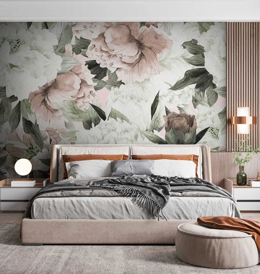 Fototapetai Piešti bijūnai u55910