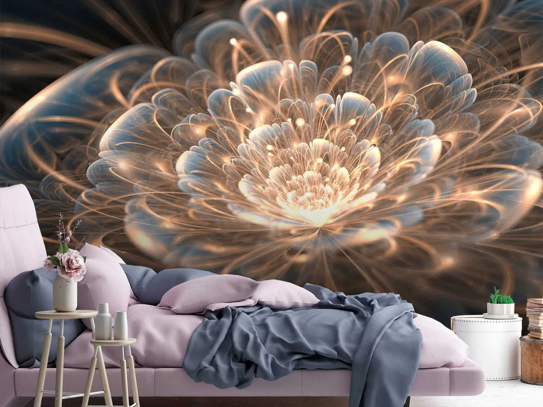 Fototapetai Piešimas su šviesa tamsiame fone u59705