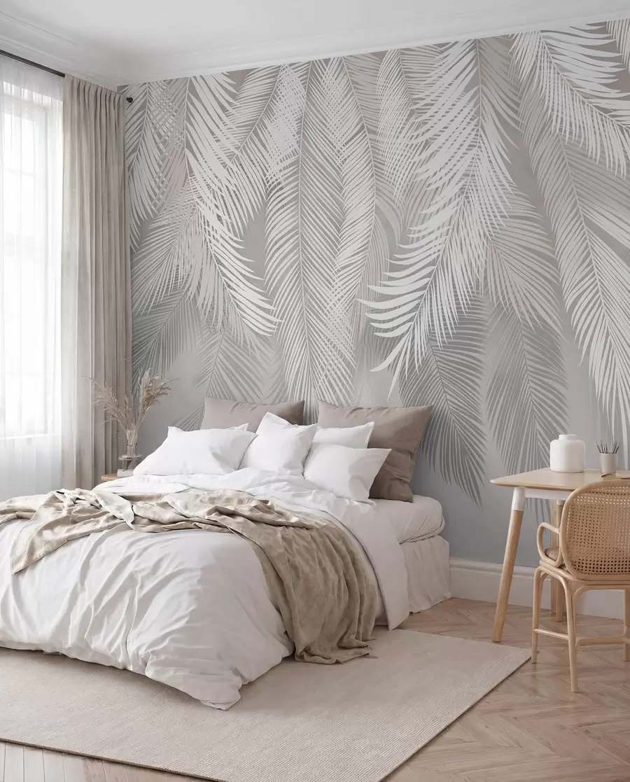 Fototapetai Pilki palmių lapai u48556