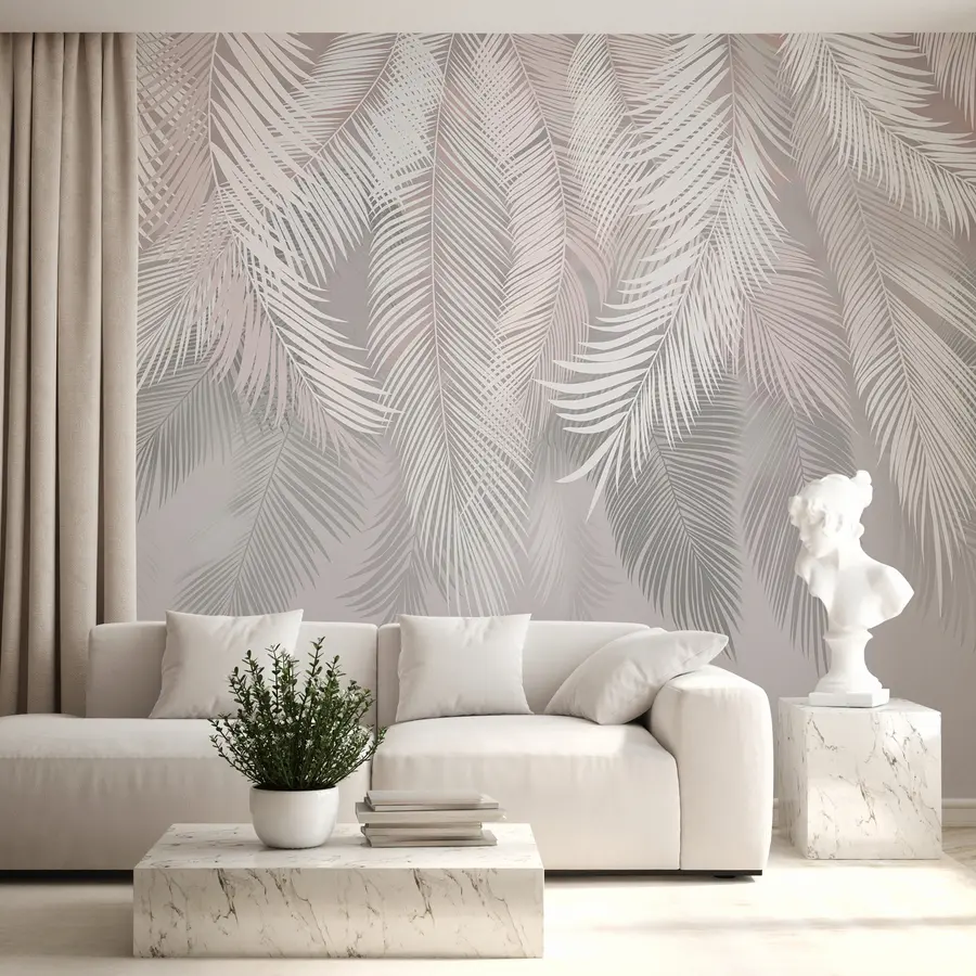 Fototapetai Pilki palmių lapai u48556