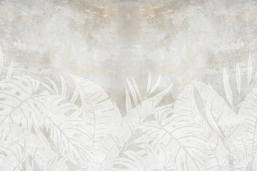Fototapetai Pilkų tonų palmių lapai u71245