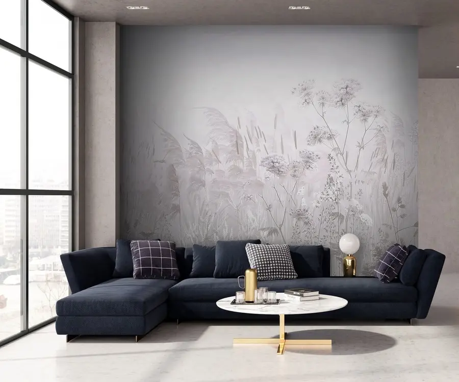 Fototapetai Pilkai smėlio spalvos laukinės gėlės u00104v2