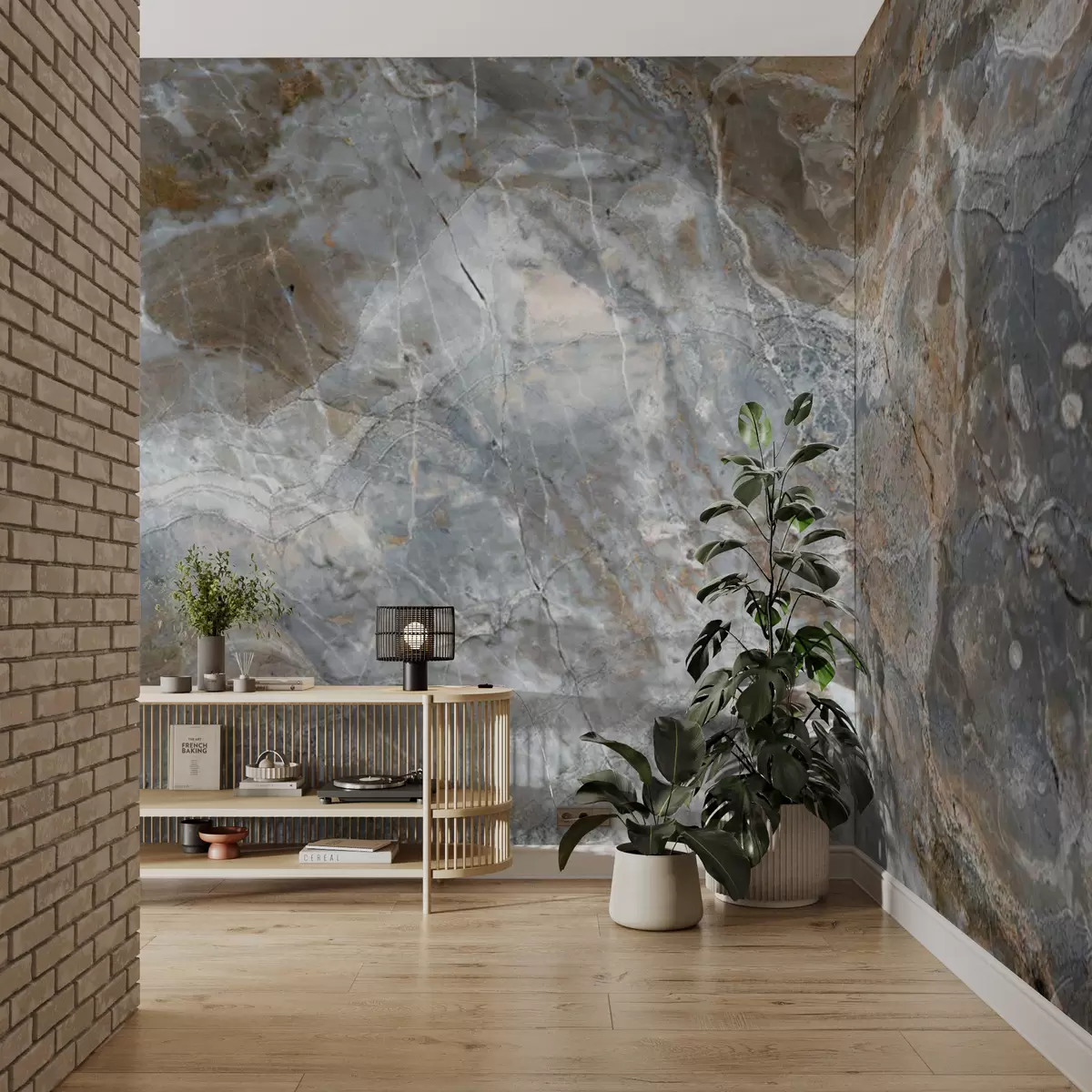 Fototapetai Pilkai smėlio spalvos marmuras u71438