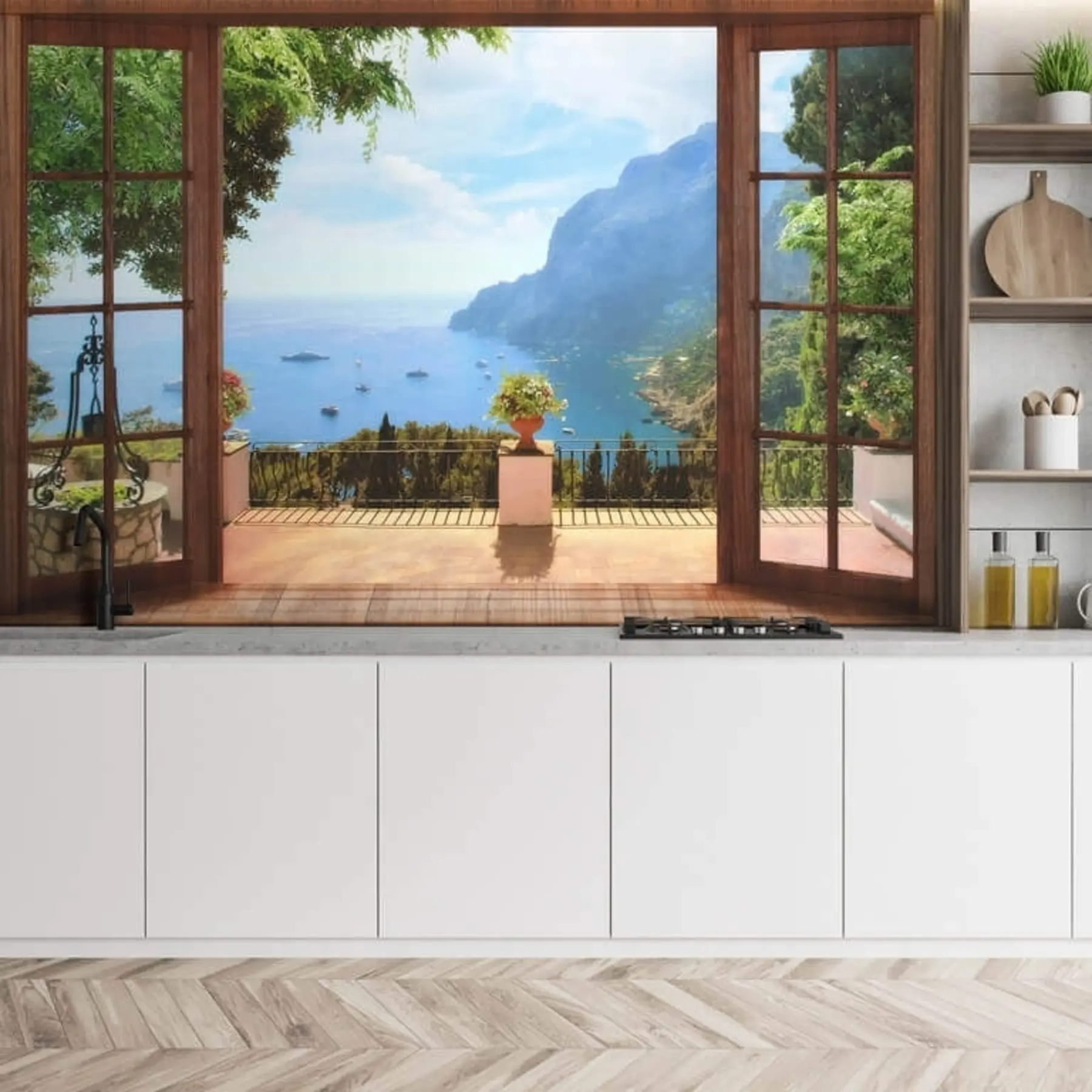 Fototapetai Vanduo, dangus ir debesys u18229