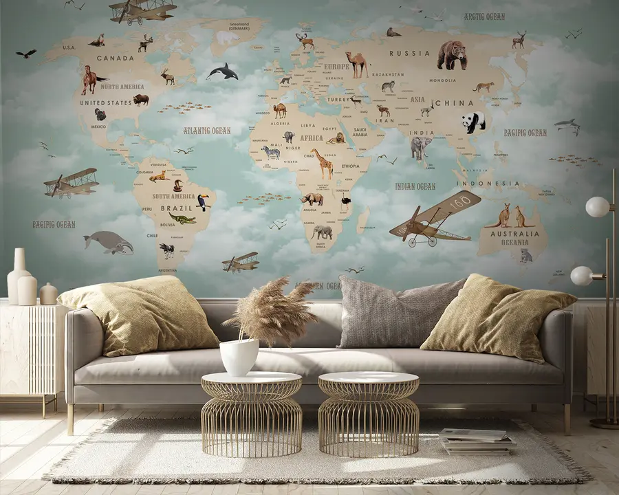 Fototapetai Vaikų pasaulio žemėlapis u25042