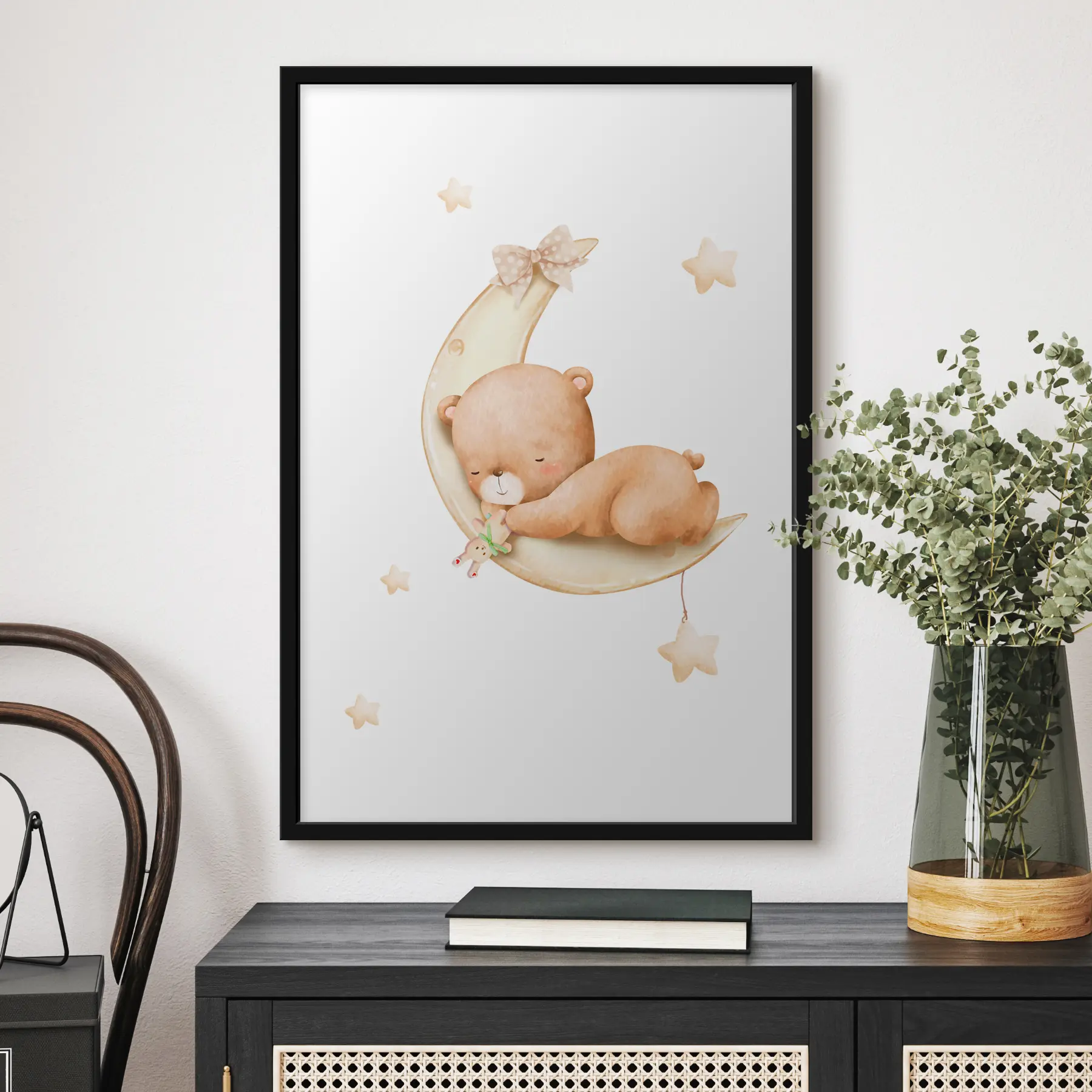 Fototapetai Mielas meškiukas, svajojantis apie mėnulį f37917