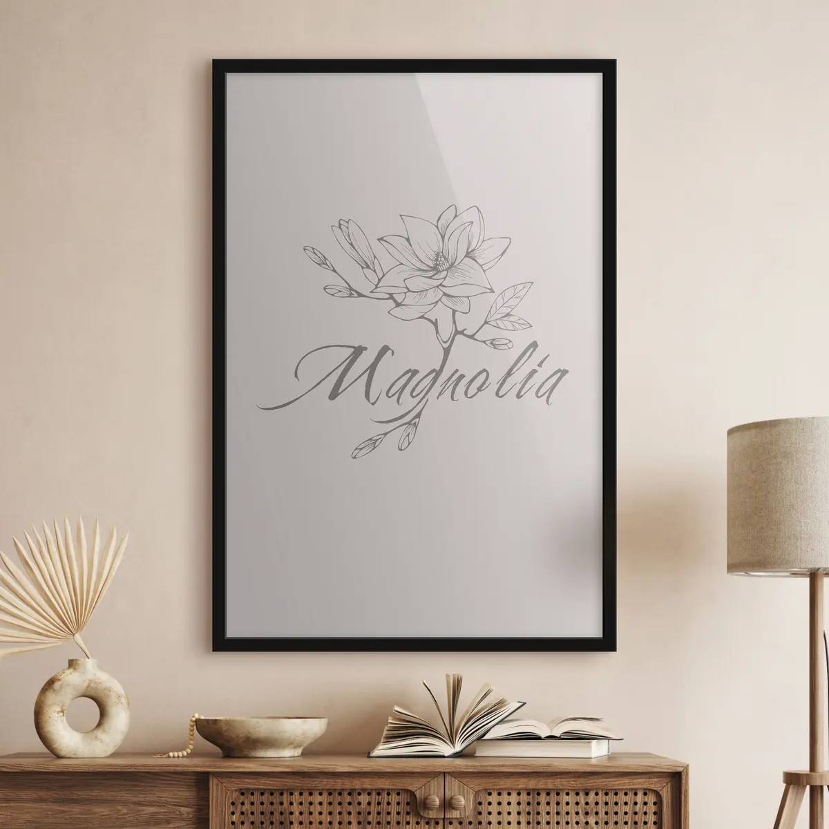 Plakatas Elegantiška švelnių tonų magnolija f38007
