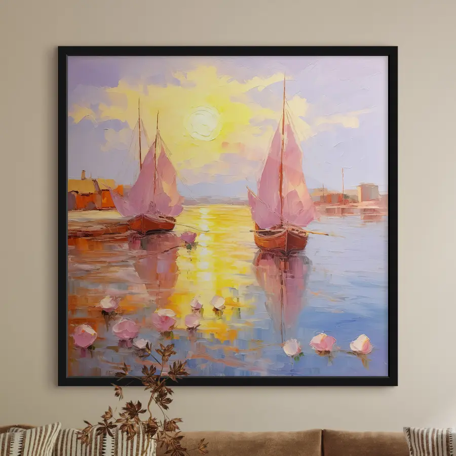 Fototapetai Plaukimas į ryškų saulėlydį f37881