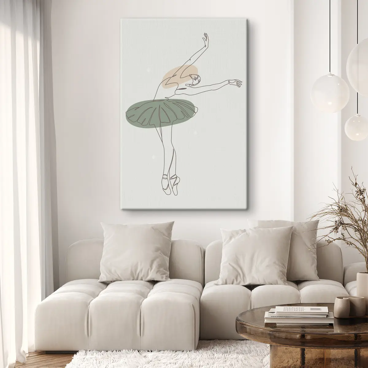 Paveikslėlis Merginos balerinos stiliaus boho minimalizmo linijos s38076