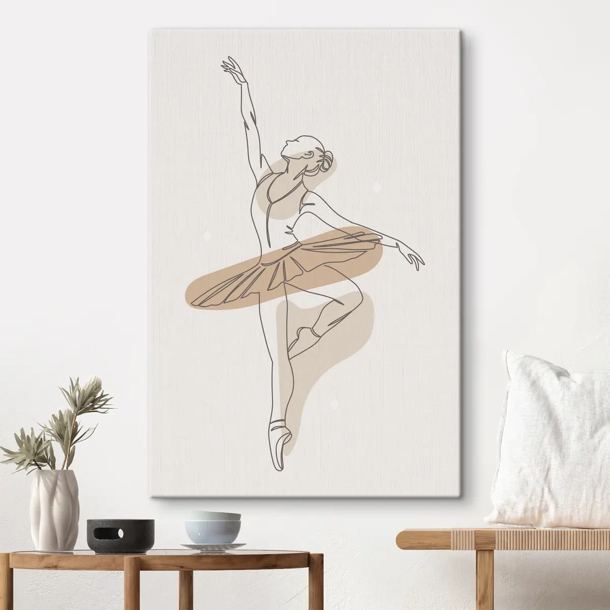 Paveikslėlis Merginos balerinos stiliaus boho minimalizmo linijos s38078