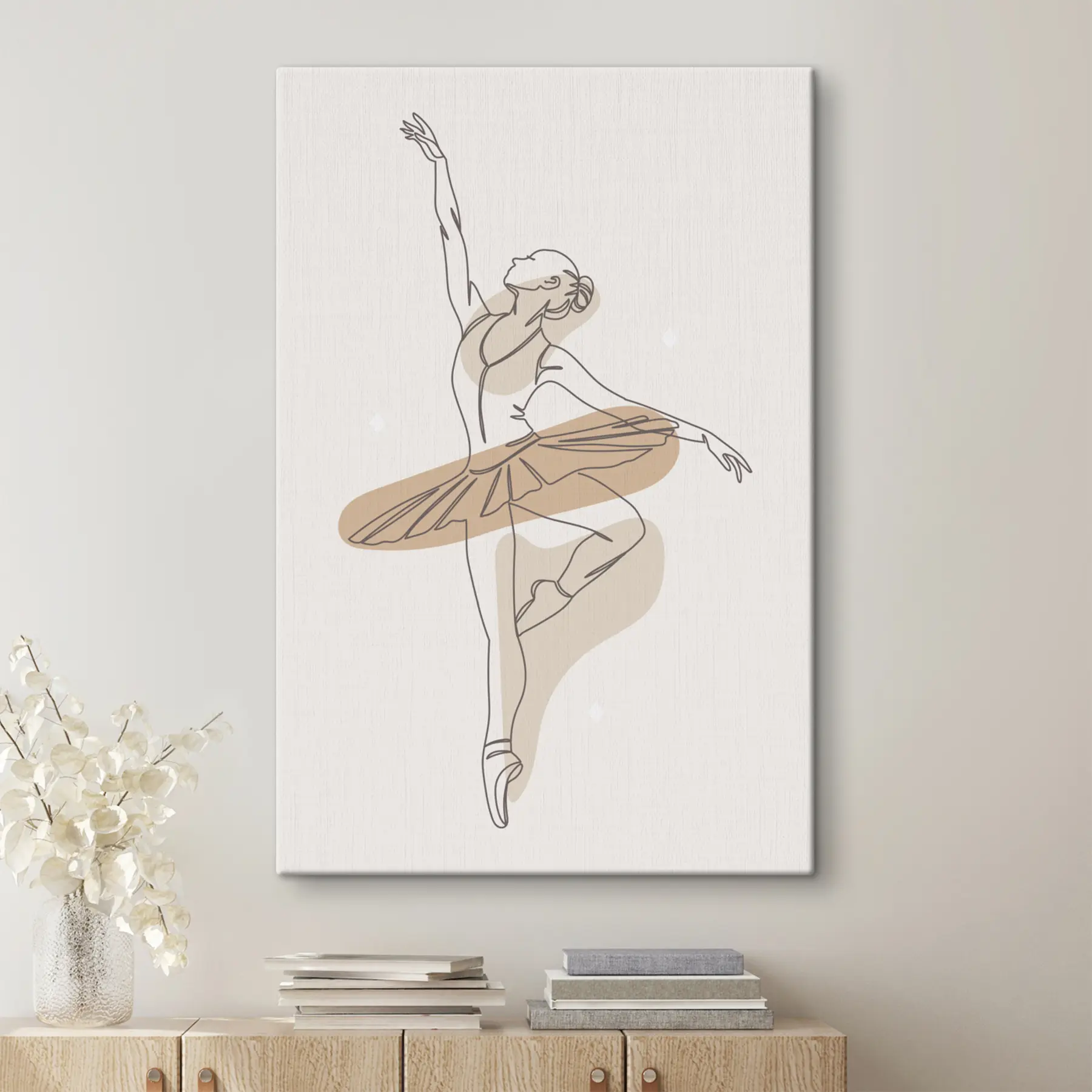 Fototapetai Merginos balerinos stiliaus boho minimalizmo linijos s38078