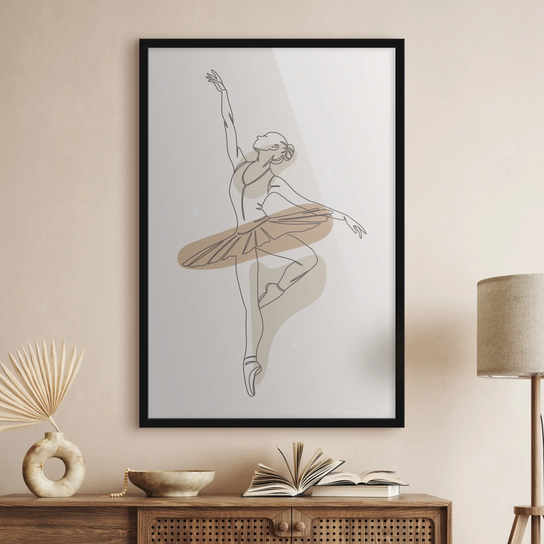 Fototapetai Merginos balerinos stiliaus boho minimalizmo linijos f38078