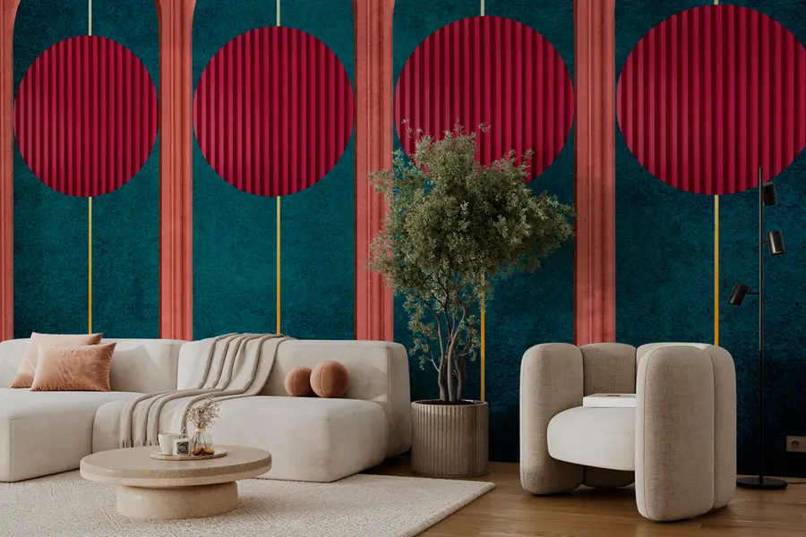 Fototapetai Modernaus stiliaus minimalizmo dekoro arka, faktūriniai elementai w00388