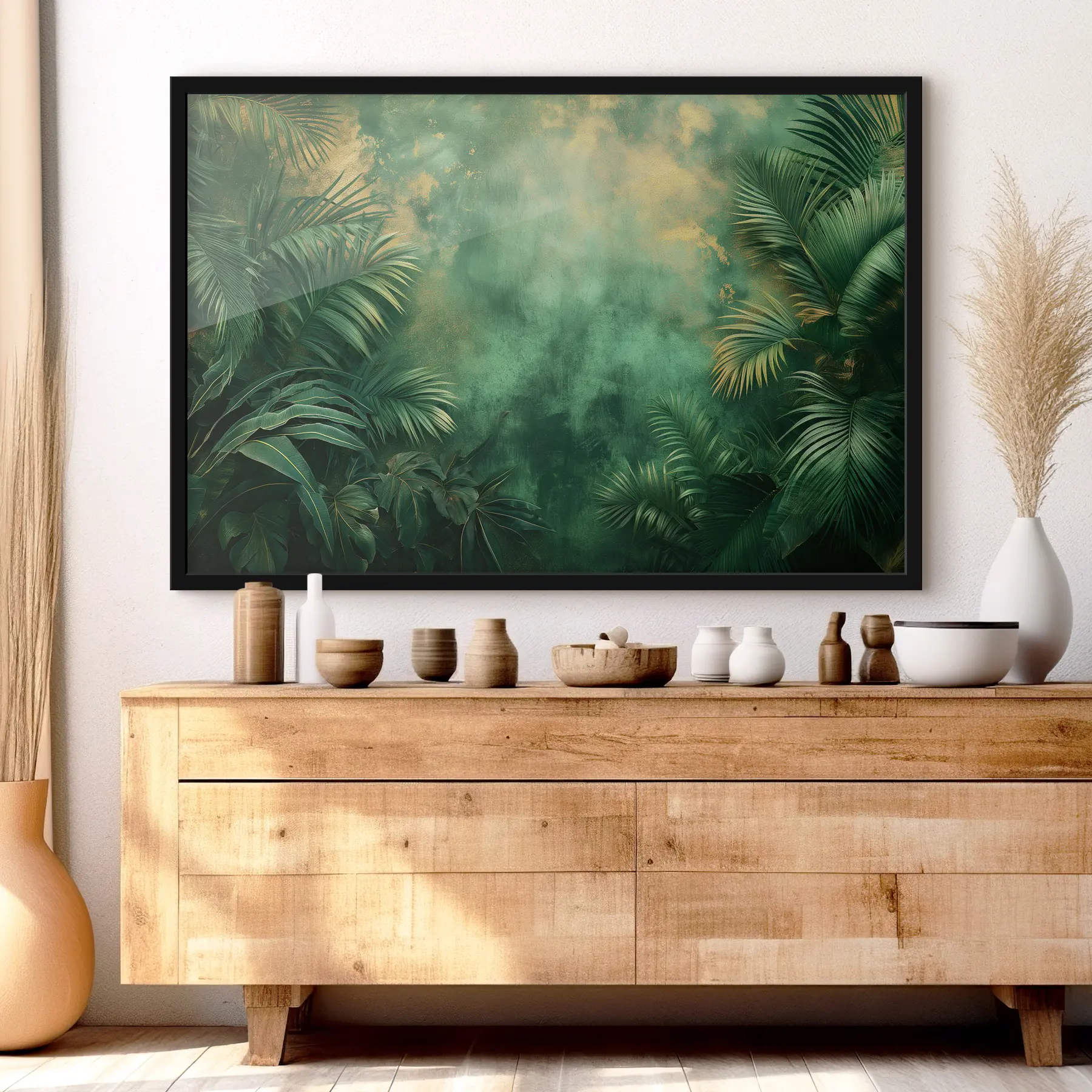 Fototapetai Grunge stiliaus atogrąžų krūmai f38086