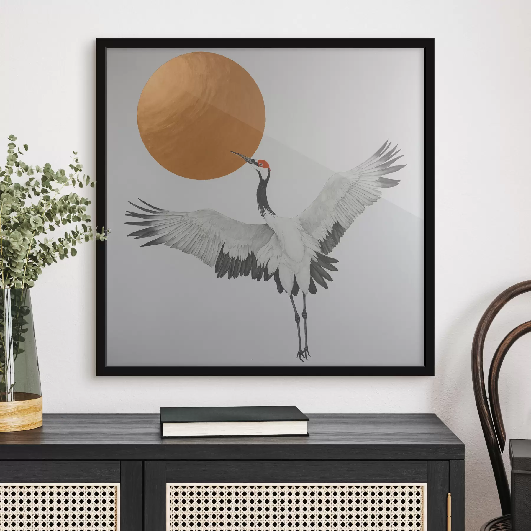 Paveikslėlis Į saulę skrendanti gervė f38195