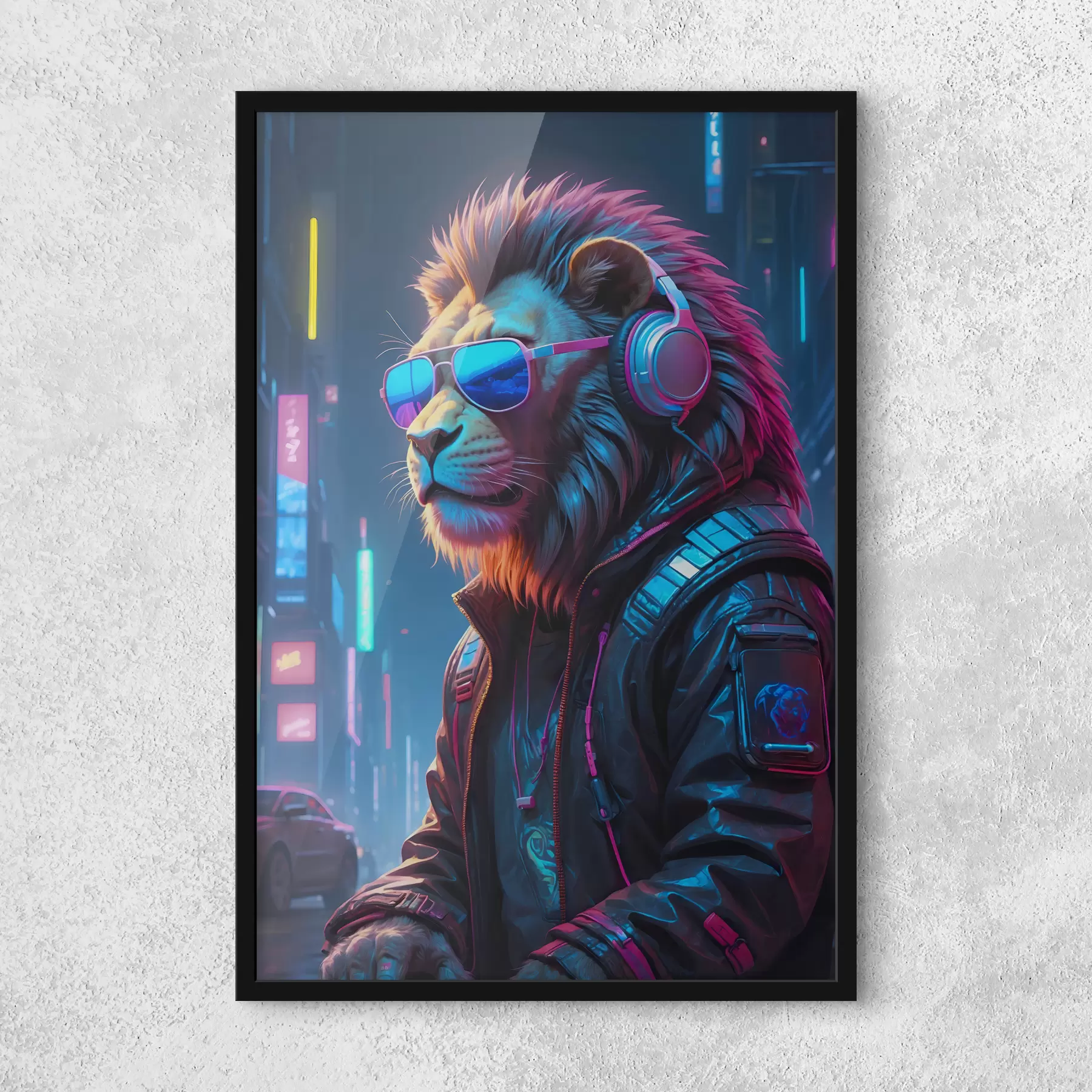 Fototapetai Stilingas liūtas gyvybingoje mieste f38169