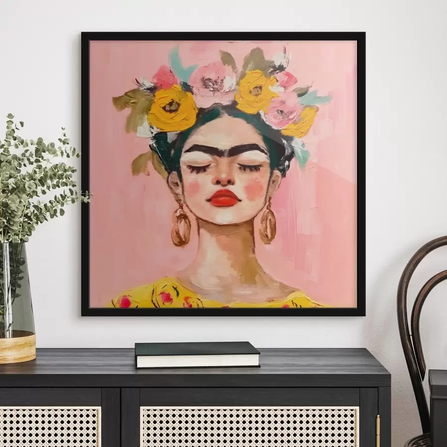 Paveikslėlis Tekstūra su Fridos Kahlo atspaudu f38292