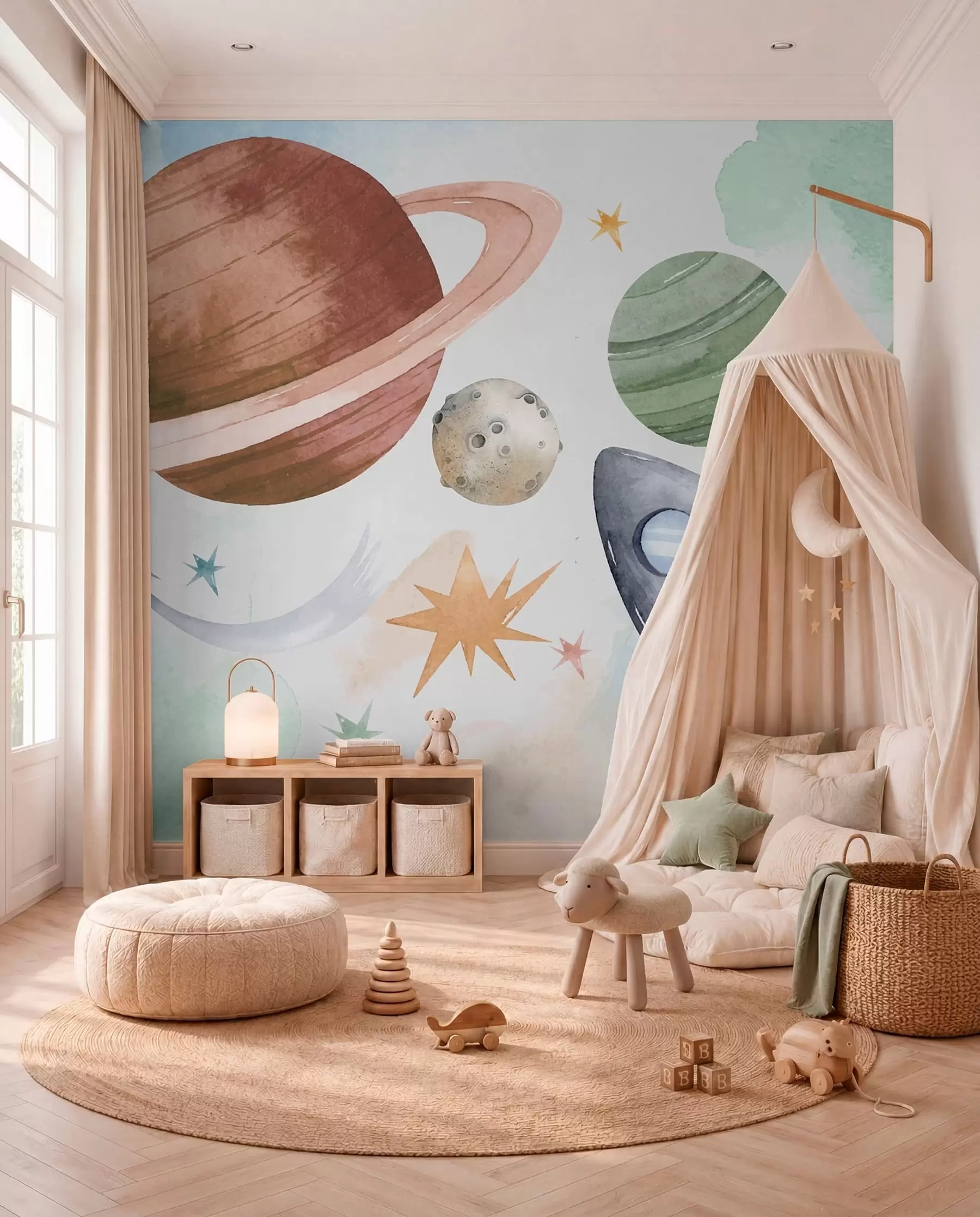 Fototapetai Pastelinių planetų paradas w00539