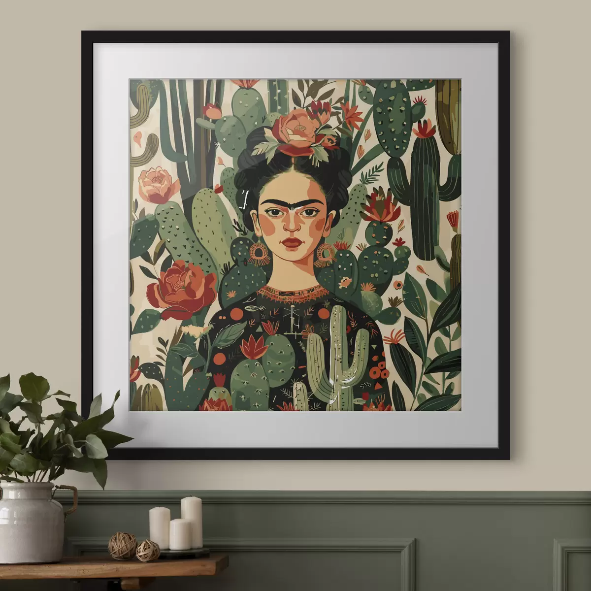 Plakatas Frida tarp kaktusų f38415