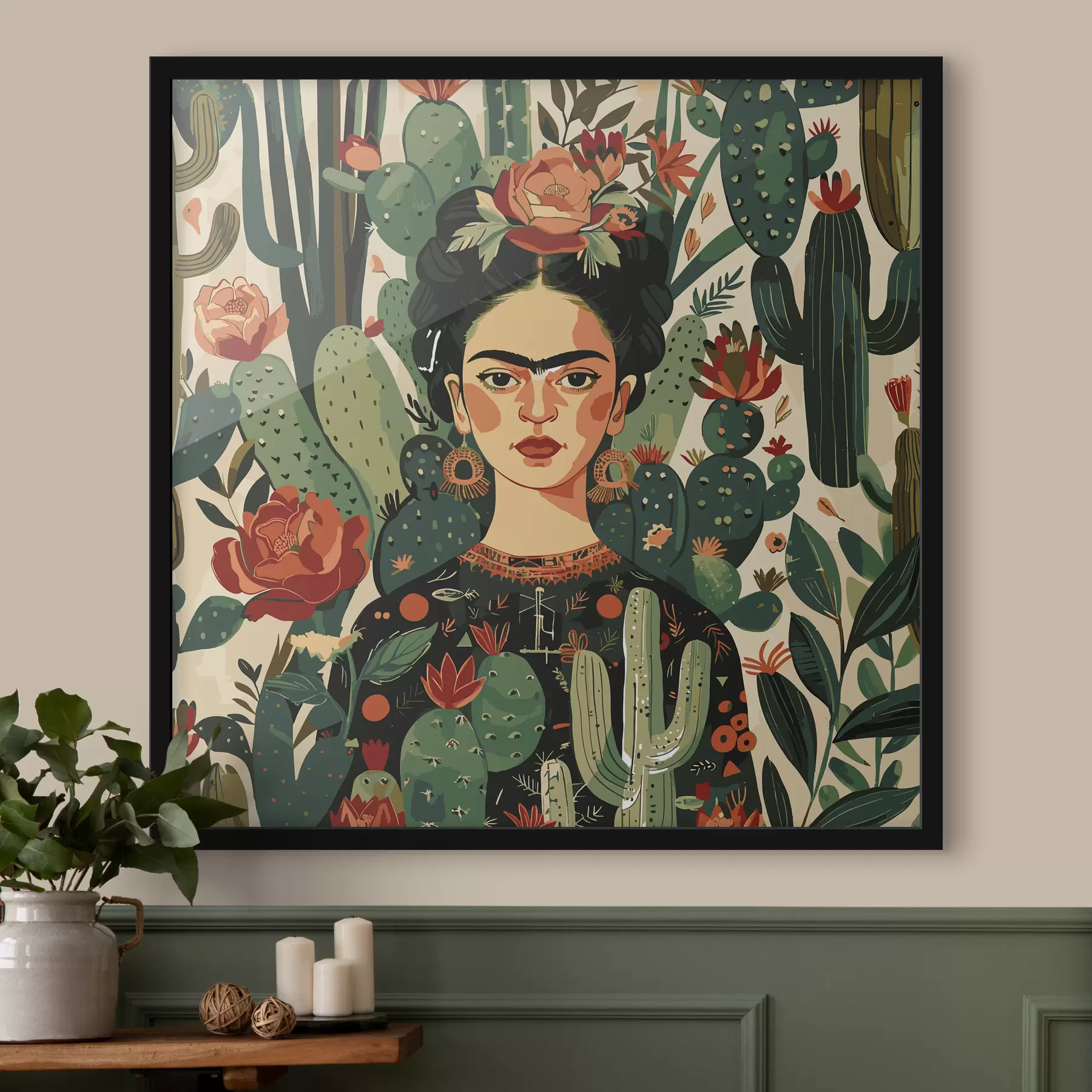 Paveikslėlis Žaliojo stiliaus Frida kaktusuose f38415