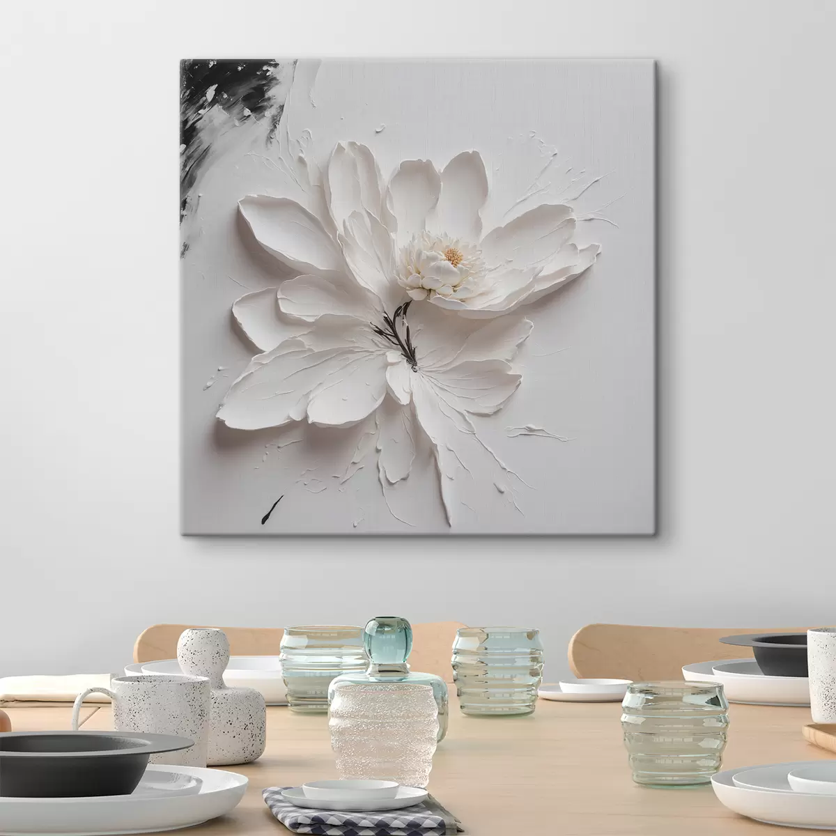 Paveikslėlis Balta gėlė aliejuje s38303