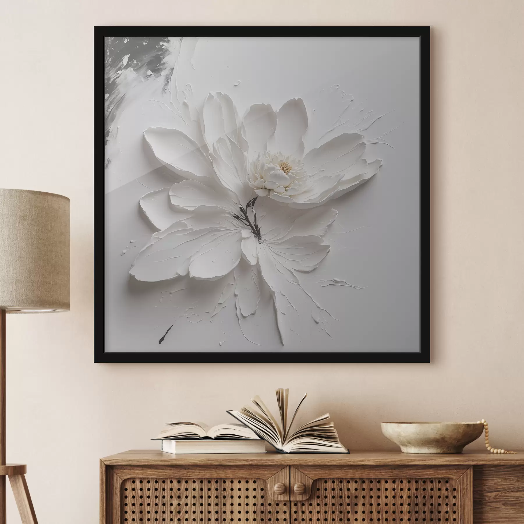 Fototapetai Balta gėlė aliejuje f38303