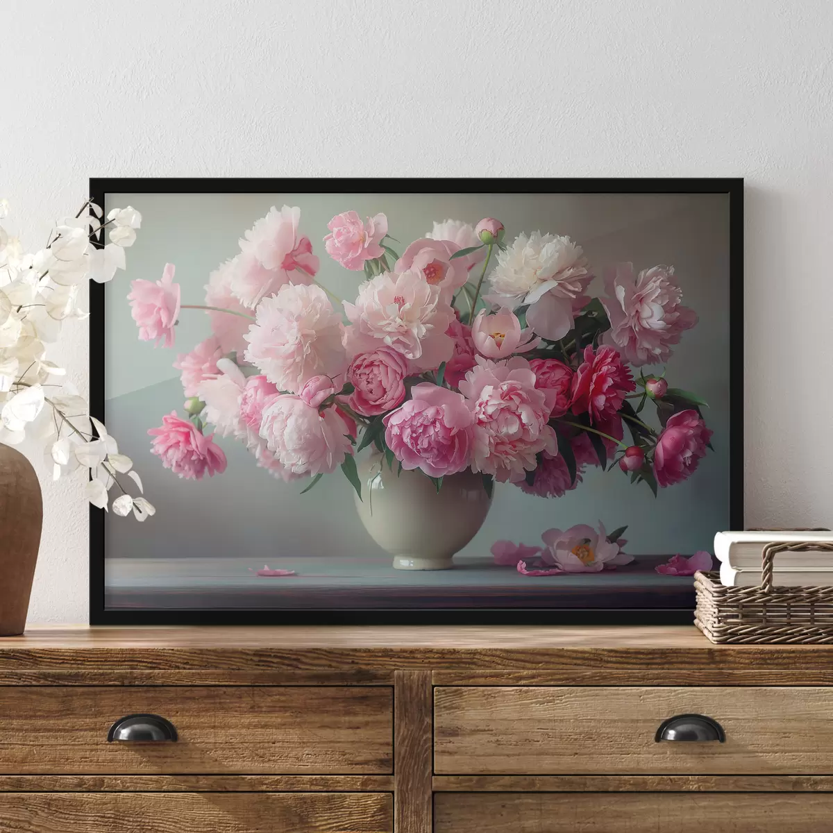 Plakatas Subtili bijūnų puokštė f38458