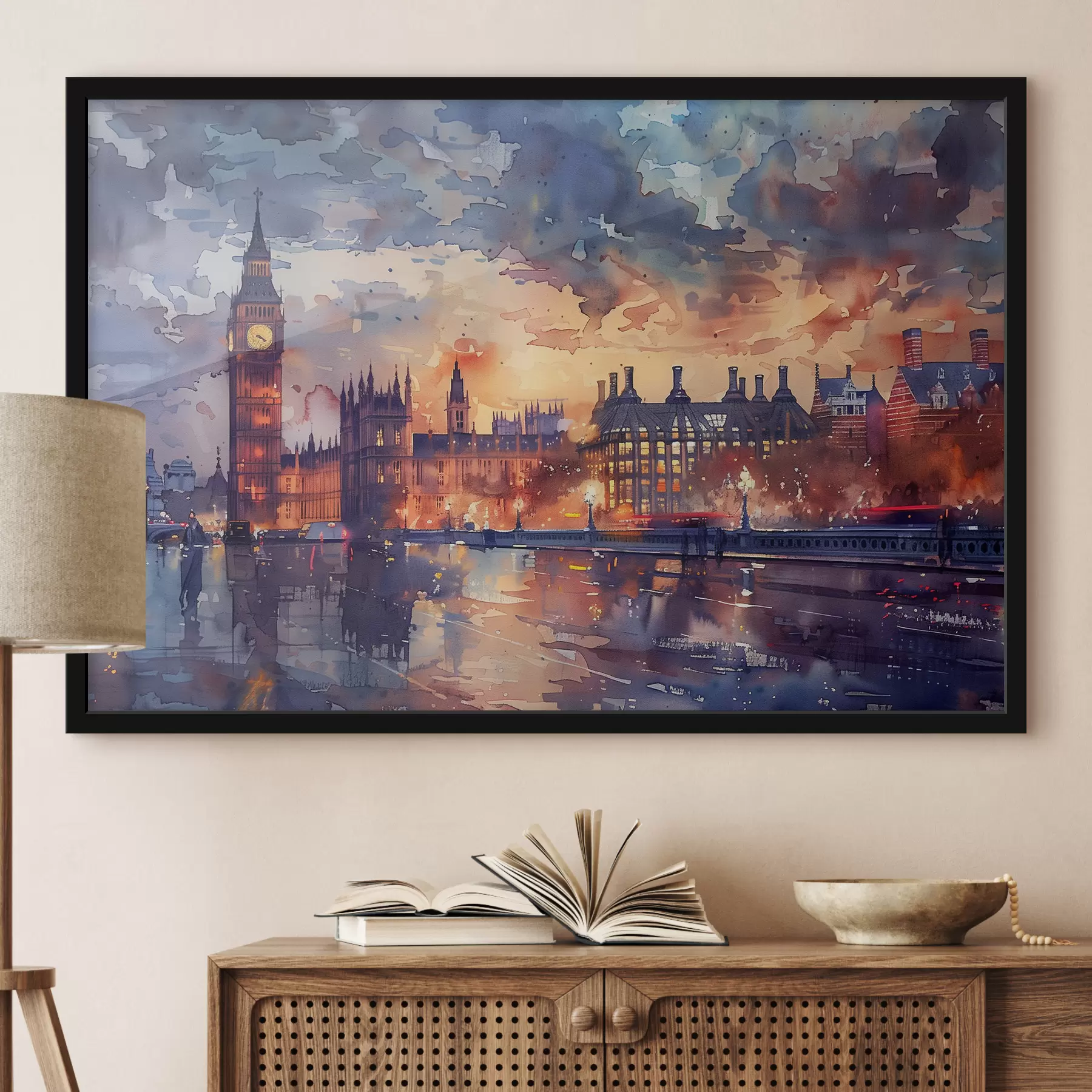 Fototapetai Big ben London tapyba akvarele f38473