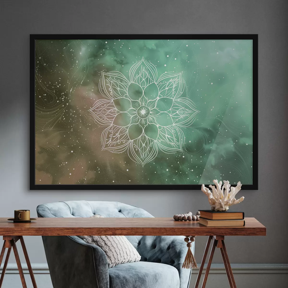 Plakatas Mandala akvarelės fone f38530