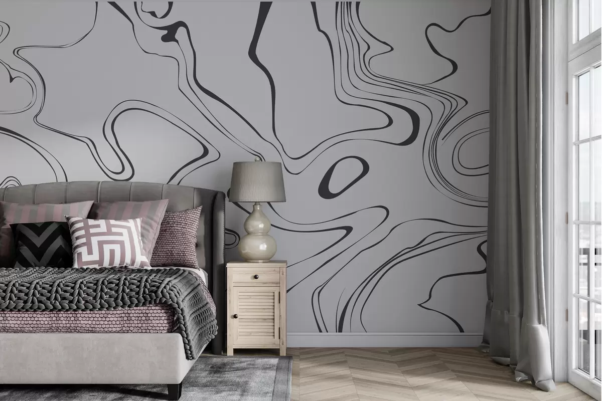 Fototapetai Abstraktus fonas su marmuro efektu juodos spalvos w00634v1