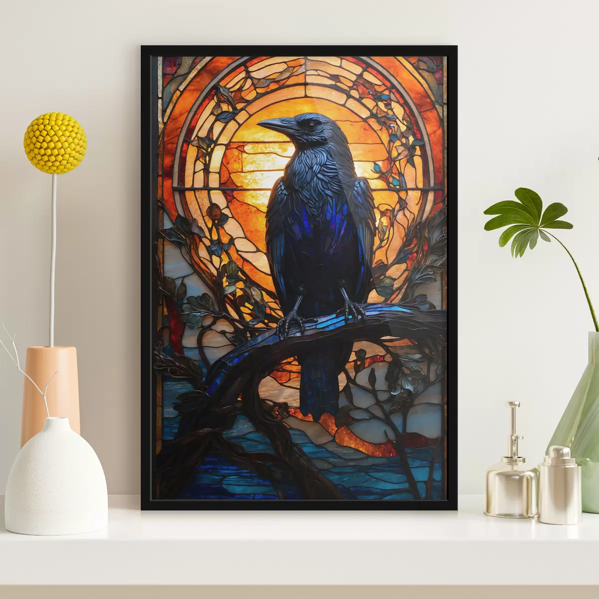 Plakatas Varnas ant šakos f38591