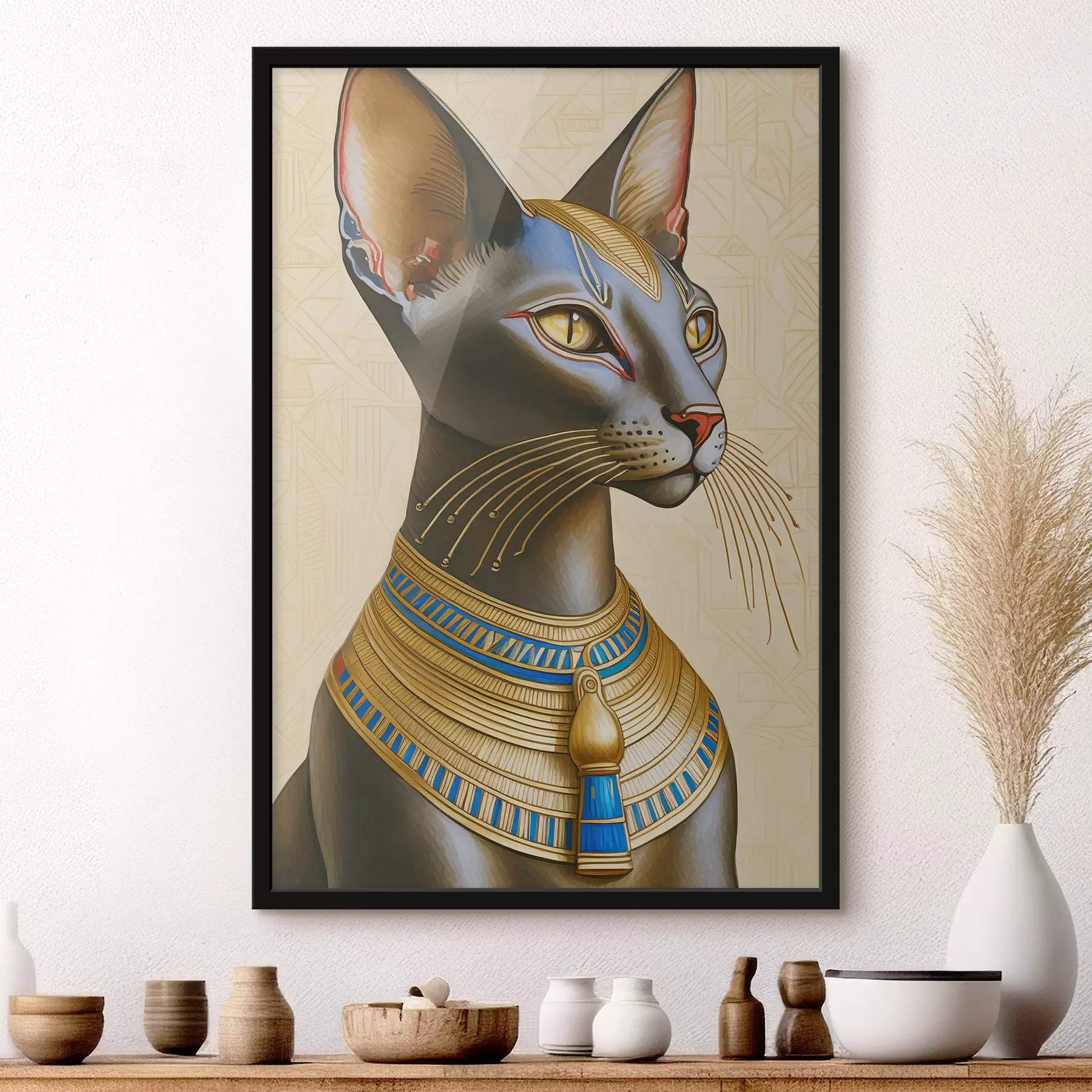 Fototapetai Bastet, Egipto deivė, katė profilyje f38725