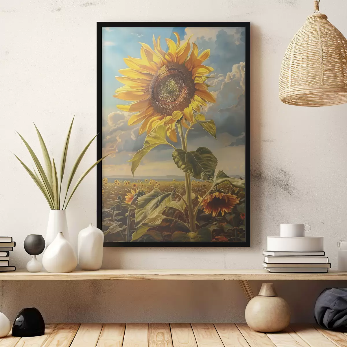 Plakatas Didelė saulėgrąža lauke f38753
