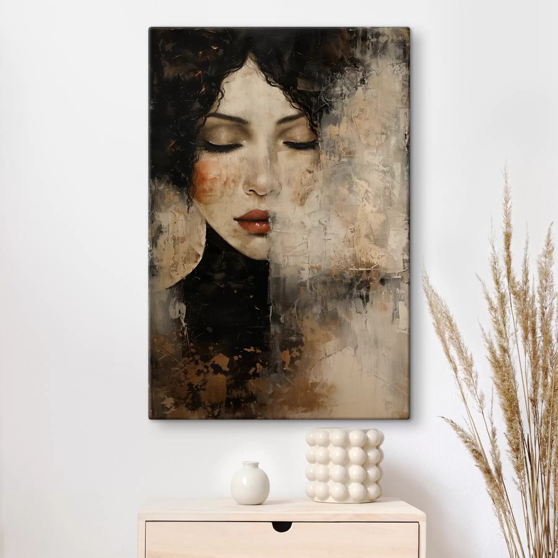 Paveikslėlis Mergina tamsiais plaukais s38789