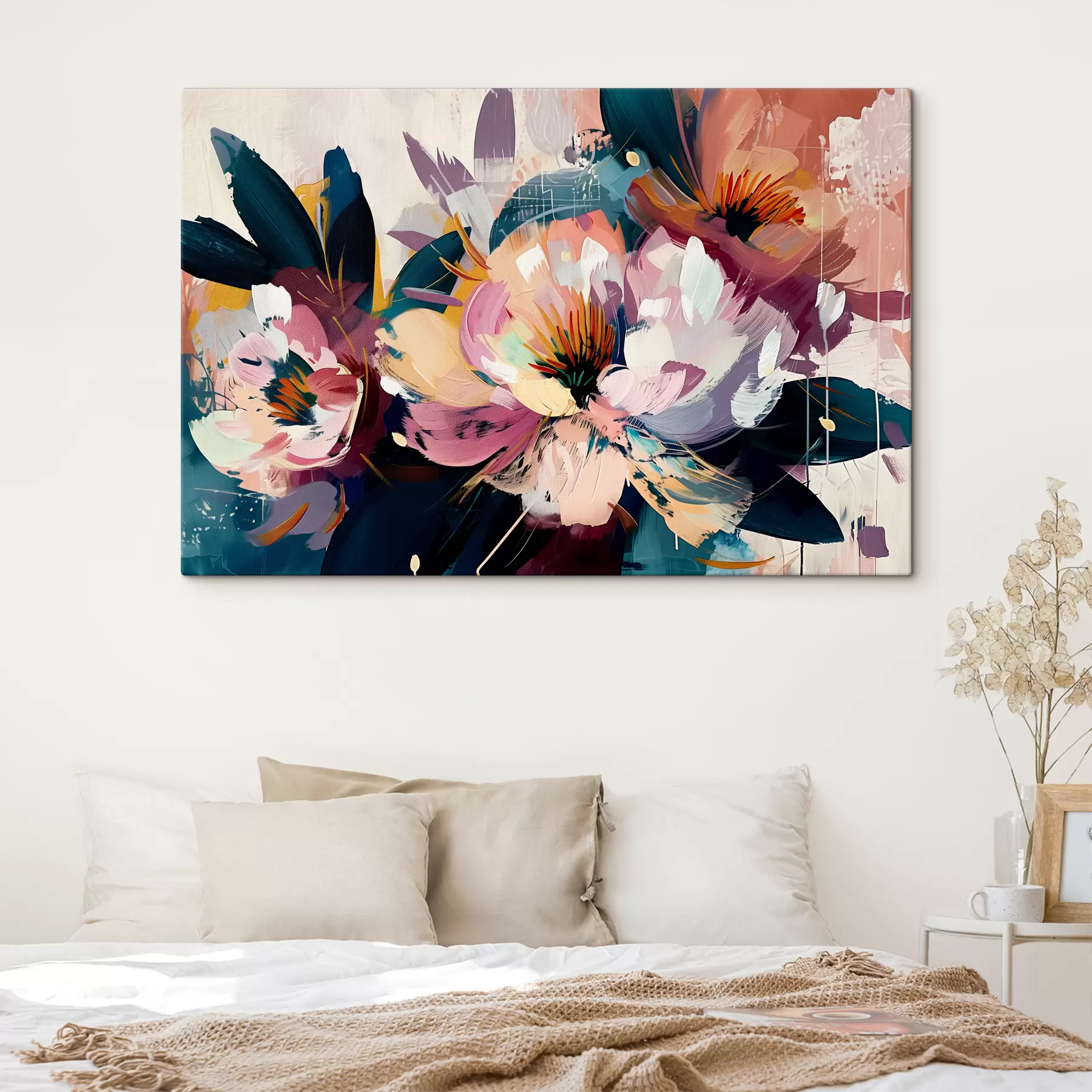 Fototapetai Didelės gėlės, dažytos aliejumi s38799